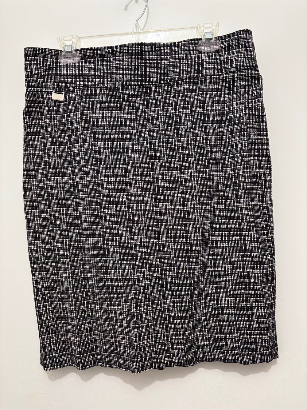 Zac & Rachel Classic Black & White Textured Pencil Skirt - Women's Sz L - Picture 1 of 6